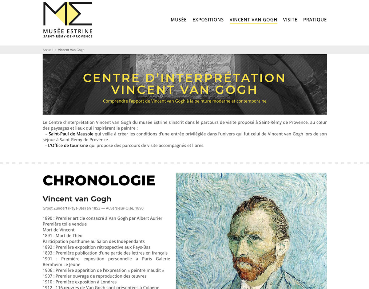 musee-estrine-creation-de-site2 Agence de création digitale : site internet, création graphique