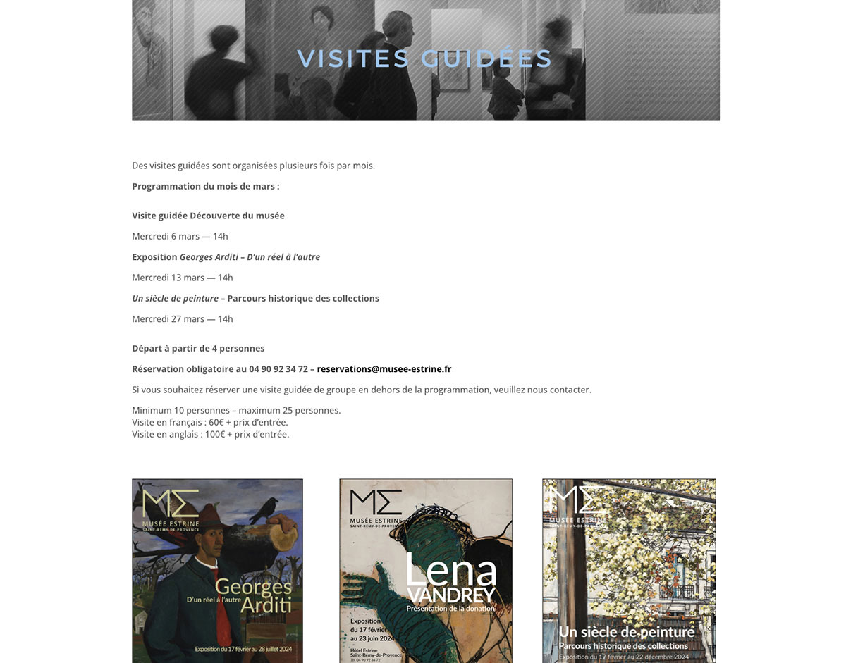 musee-estrine-creation-de-site3 Agence de création digitale : site internet, création graphique